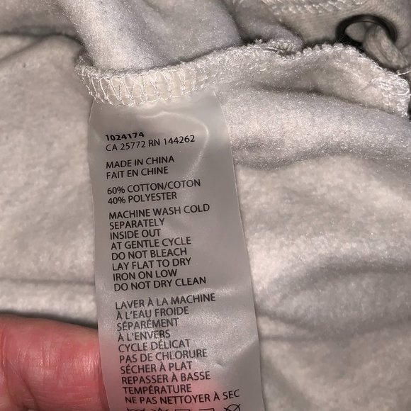 Dex Cream/Gray Sweatshirt , Ties on the side, XS - Picture 4 of 4